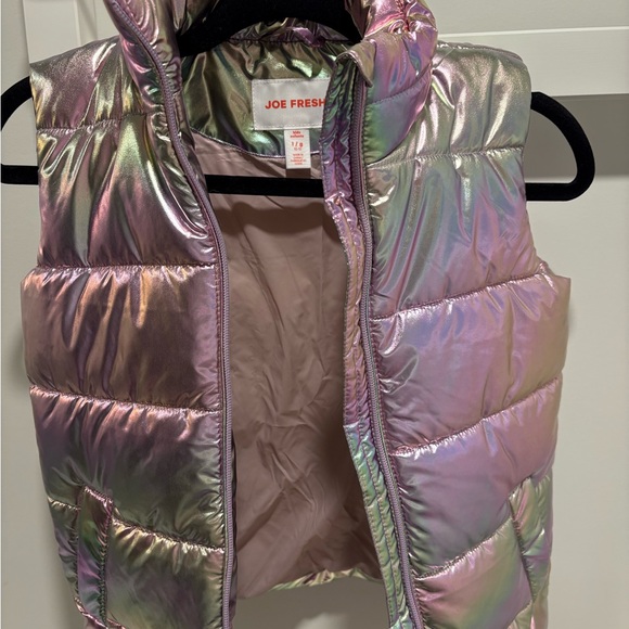 Joe Fresh Kids Shimmering Pink Puffer Vest - Picture 1 of 5